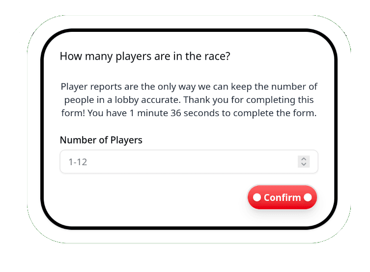 Number of people in a casual race question